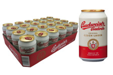 Budweiser Budvar Premium Pilsner Czech Lager Palette Dosenbier 24 x 0,33l