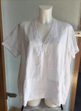 Meimeij it. Designer Bluse oversize passt bis Gr. 42 s.Maße weiß Leinen Gr36 Neu