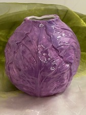 Extravagante Vase Blumenvase italienischer Stil Blaukrautvase Rotkohl  Lila