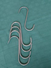 Fleischhaken Metzgerhaken S- Haken Metall groß 15 cm 5 Stück