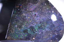 126ct 50x40x14Black Basalt Matrix Opal Rohstein Rough/Rubbed/Sliced Honduras Gem