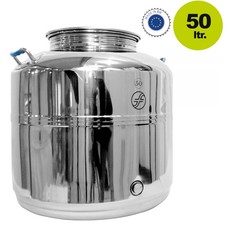 Edelstahlkanne Transportkanne 50 Liter Inhalt Getränkefass Hochglanz geschweißt