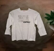 Esprit Longsleeve Gr. 116 122 Junge langarm Shirt weiß - A14