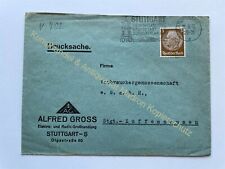 Briefumschlag 1936 Reklame Stuttgart Alfred Gross Elektro Radio Grosshandlung