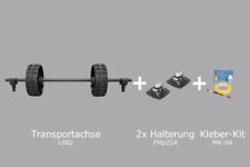 Set: Bellyboot Transportachse aus Carbon-Reifen + 2x Halterungen + Kleber Kit