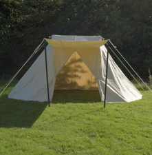 Mittelalter Sachsenzelt Jorvik 2 x 4 m 340 gsm natur LARP  Reenactment Lager