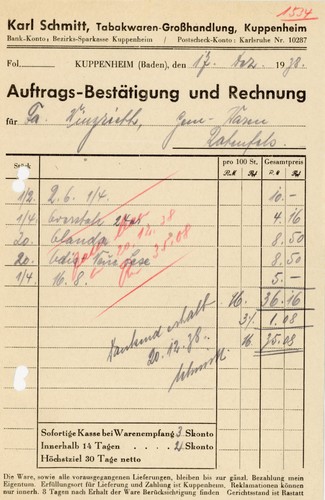 Rechnung schmitt kuppenheim - rechnung,