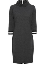 Jerseykleid Gr. 36 Schwarz Weiß Damen-Kleid Freizeitkleid Neu