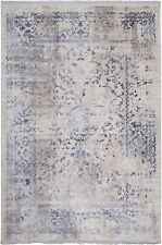 Moderner ZENIT Teppich Stoff bearbeitet 230x160 cm - fein, Teppich, grau, blau