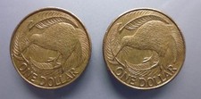 2 mal Neuseeland 1 Dollar -