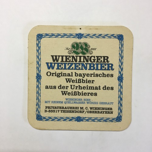Bierdeckel wieninger - bierdeckel, "wieninger"