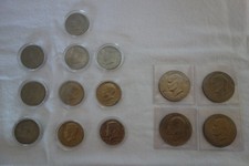 14 x USA 200 Jahre Unabhängigkeit Half Dollar Kennedy  one Dollar Eisenhower