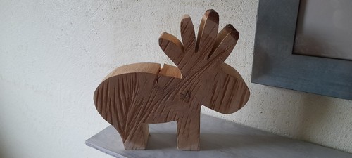 Elch massivholz echte - -,