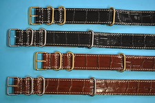 Uhrenarmband Edel Kroko Style Uhrband zum durchziehen 18 20 22mm MADE IN GERMANY