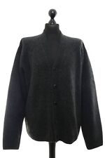 L.O.G.G. Herren Cardigan Strickjacke XL grau antrazit Knopf V-Neck Lammwolle