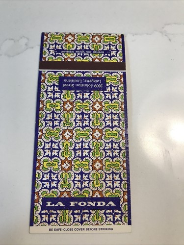 Fonda matchbook cover - la,