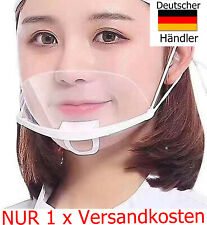 Gesichtsschild Plastik Mundschutz Visier Gesichtsvisier Maske Mund Schild Kinn
