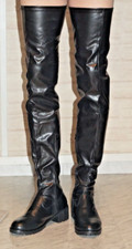 Damen Overknee Stiefel Größe 43 Kunstleder stretch