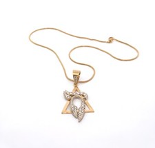 Goldkette mit pavé anhänger - pavé,