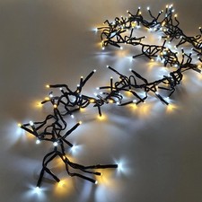 LED Büschel Lichterkette Warmweiß Kaltweiß MIX innen & außen - 8 Funktionen IP44
