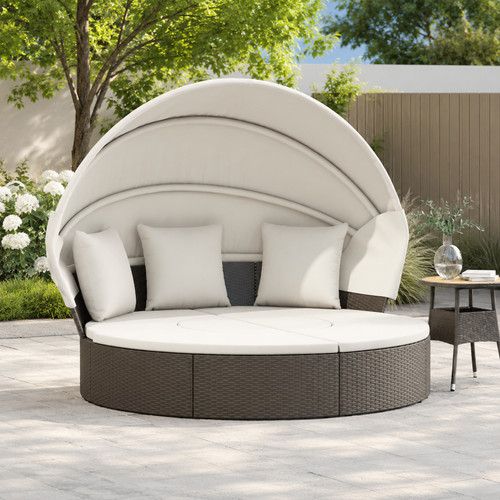 Gartensofa mit dach polyrattan - dach,