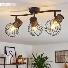 Decken Lampe Schwarz/Holz