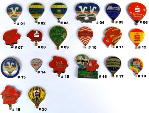 Ballon pin pins - banken, &
