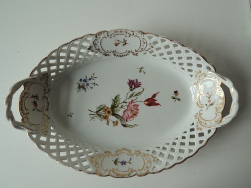 Alte ovale korbschale mit - alte,