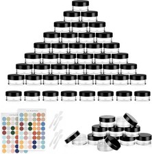 Flintronic 70 Stück Döschen, 5ml Plastik Döschen, Leerdose klarer Tiegel