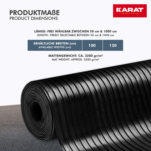Breit riefenmatte gummimatte - breit,