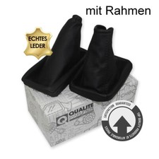 LEDER SCHALTSACK SCHALTMANSCHETTE HANDBREMSSACK OPEL CORSA C SCHWARZ mit RAHMEN