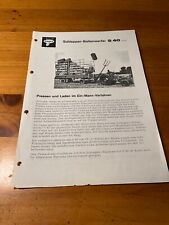 Prospekt Welger Schleper-Ballenwerfer S40 Traktor Schlepper N
