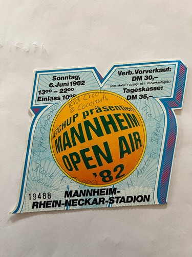 Alte konzertkarte ticket 1982 - alte,