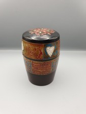 Antik Vintage-Lack-Teedose aus China oder Japan – handbemalt China Japan