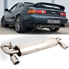 FOX Duplex Sportauspuff re li je 1x90mm uneingerollt für Toyota MR2 Typ W2 2.0l