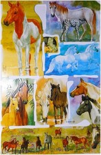 Glanzbilder Pferd Pferde weiß schwarz braun reiten Posiebilder Deko Mamelok 157