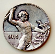 Erste Weltkrieg Silbermedaille 1914 Deutsches Reich . Erich Ludendorff . von Eue