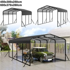 Auto Carport Metall Geräte Garage 450x300cm 600x370cm Überdachung Motorrad Neu