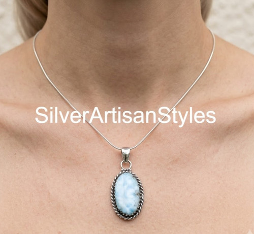Natürlicher larimar edelstein - natürlicher,