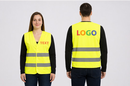 Warnweste mit logo bedruckte - warnweste,