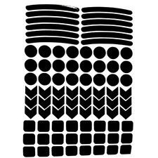 84 x Reflektor Aufkleber Folie Band Streifen Schwarz selbstklebend Reflexfolie