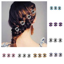 3 x Mini Haarklammern Strass