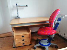 Moll Schreibtisch Buche massiv, Mappenabl., Container, Mobilight, Maximo Forte