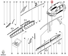 Original RENAULT 822823950R Türfolie Hinten Links Captur Neu