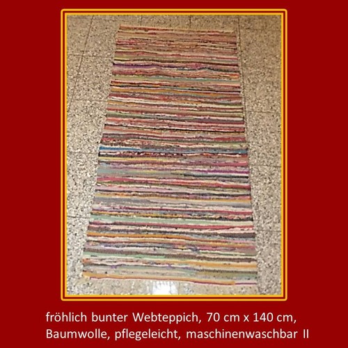 Fleckerlteppich,Baumwolle,Flic