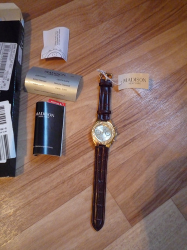 Damenarmbanduhr gold mit