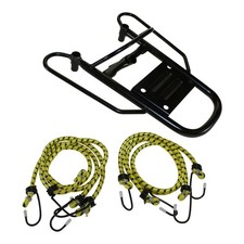 Gepäckträger schwarz für 4 Takt China Roller inkl. 4er Spanngummi-Set 60cm