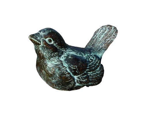 Bronzefigur kleiner vogel - kleiner,