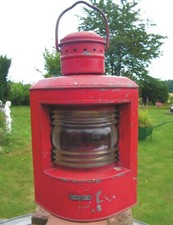 Echt Original Schiffs Boots Positionslampe Backbord Laterne Lampe Ankerlicht Rot