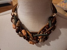 Kette Halskette mehrere Stränge Afro-Stil Länge 46-52  cm neu